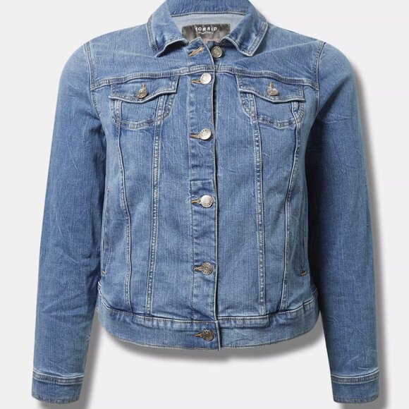 Torrid Denim Vintage Stretch Trucker Jacket Size 5 - Picture 1 of 5